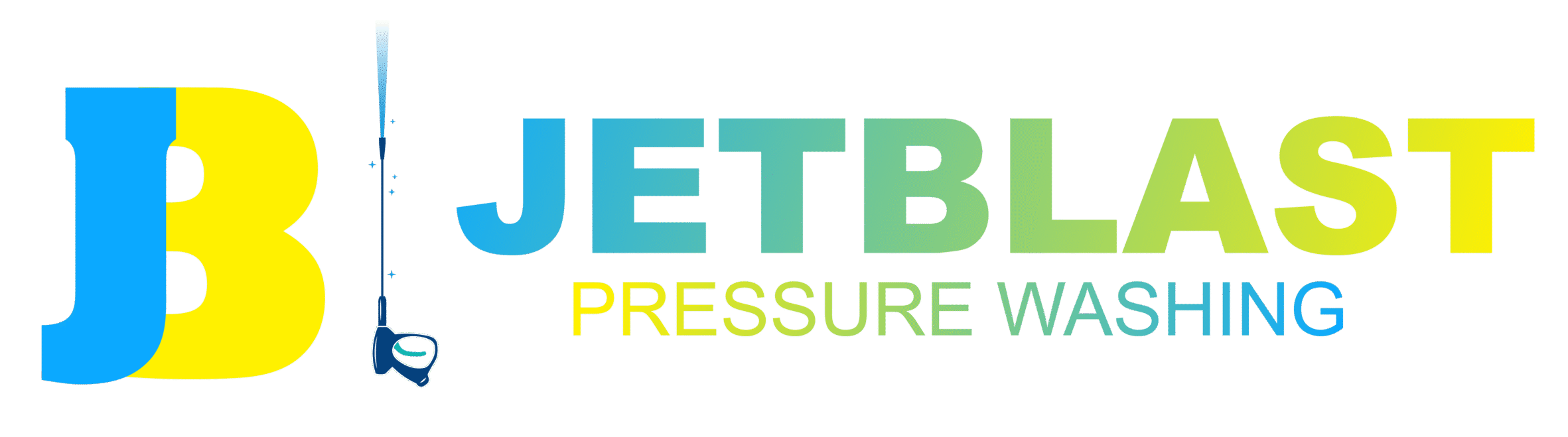 Jet Blast Pressure Washing logo featuring blue and yellow letters "JB" and "JETBLAST" with a pressure washing wand, representing professional cleaning services in Sydney.